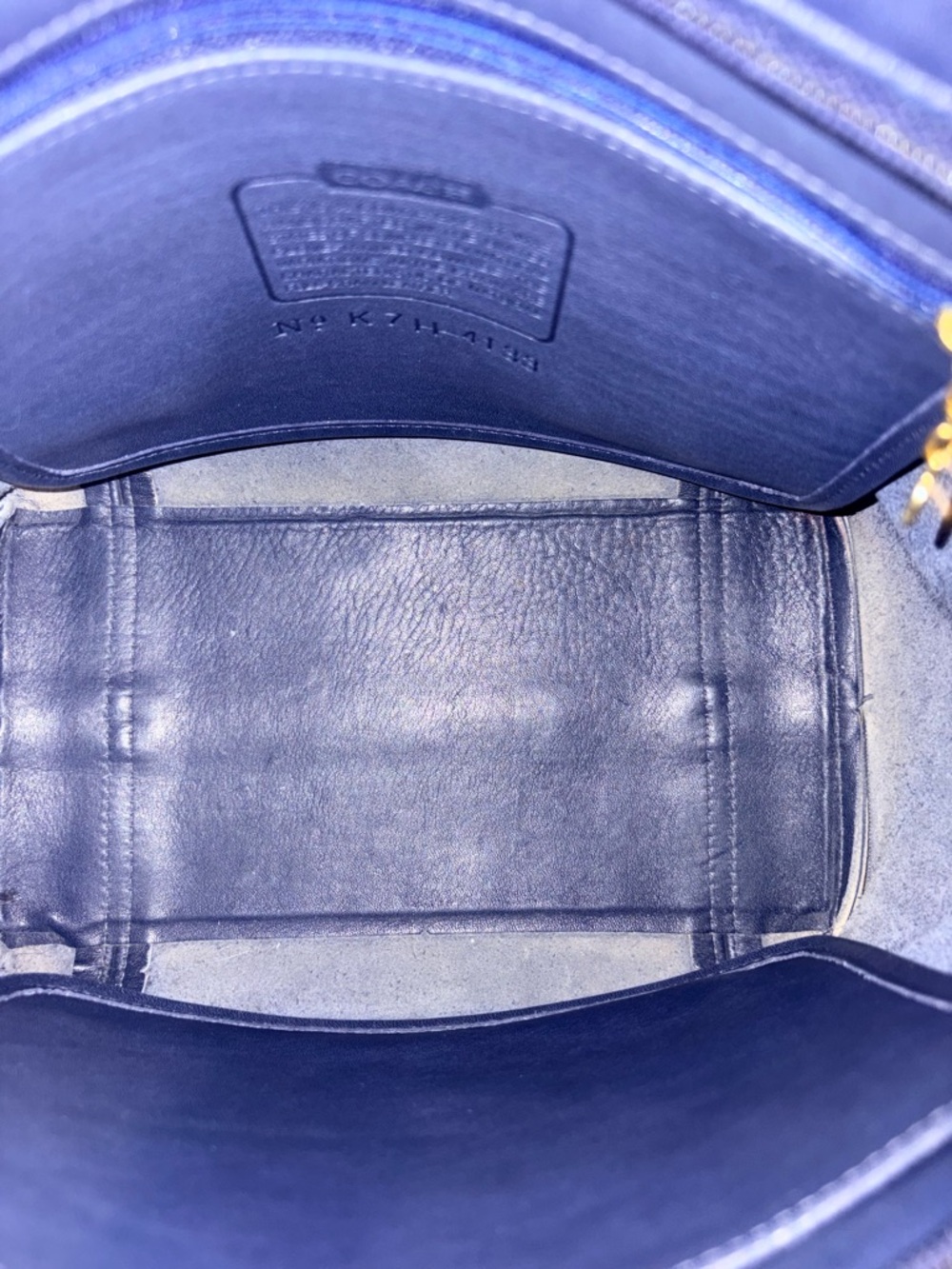 1997 Coach Waverly Satchel 4133 • Midnight Navy • USA Vintage - Picture 11 of 16